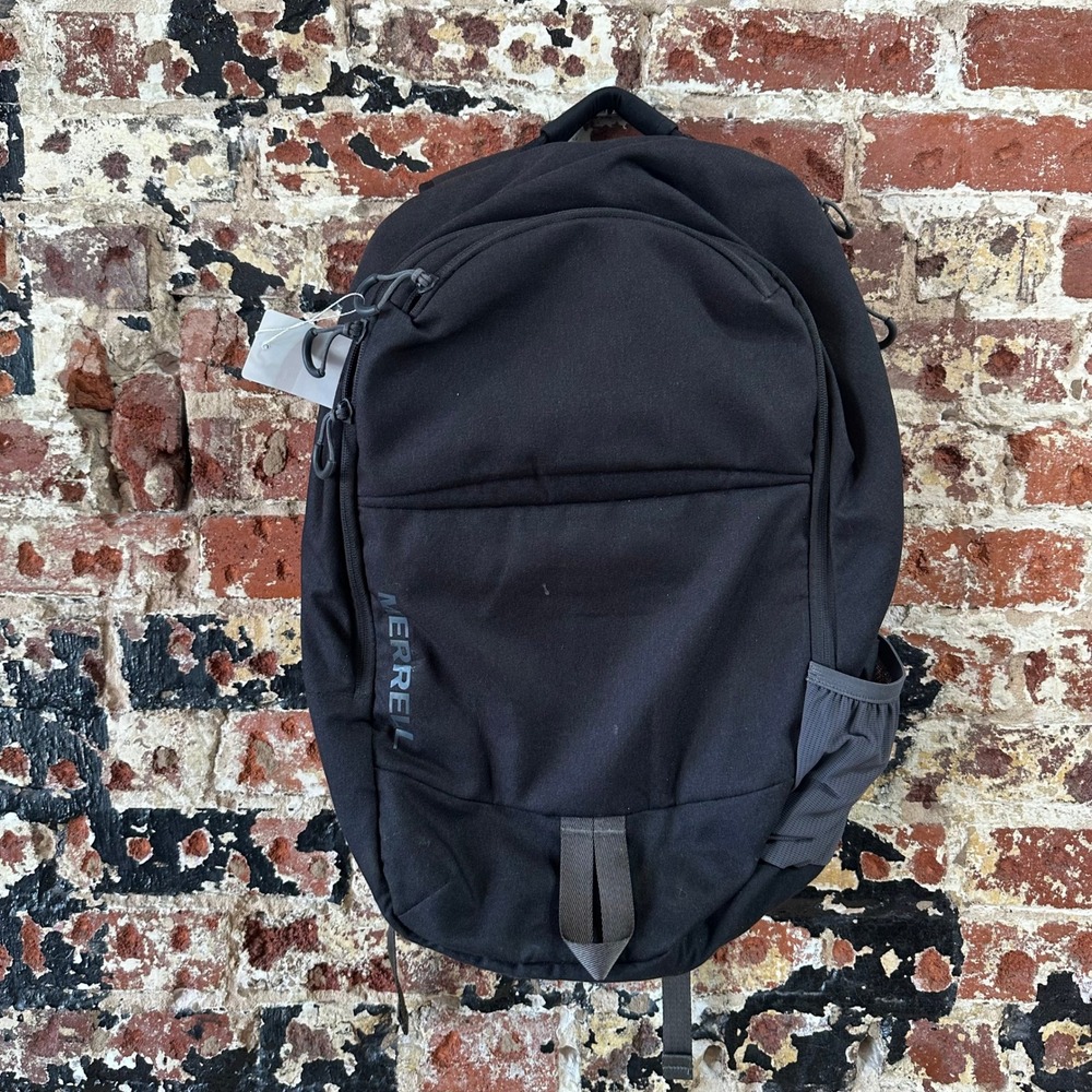 Merrell Black Hiking Backpack Laptop Travel Bag Sternum Strap Multi Pocket - Picture 1 of 8
